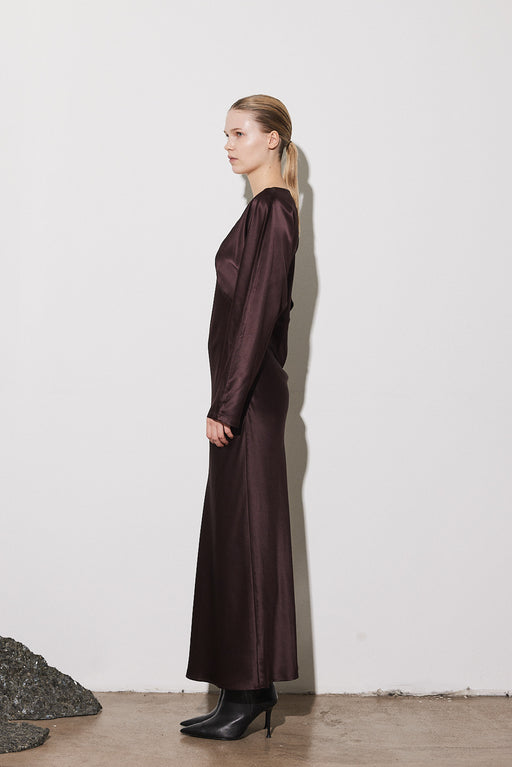 Envelope1976 Carlo dress - Silk Dress Aubergine