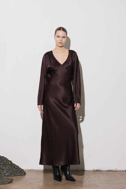 Envelope1976 Carlo dress - Silk Dress Aubergine