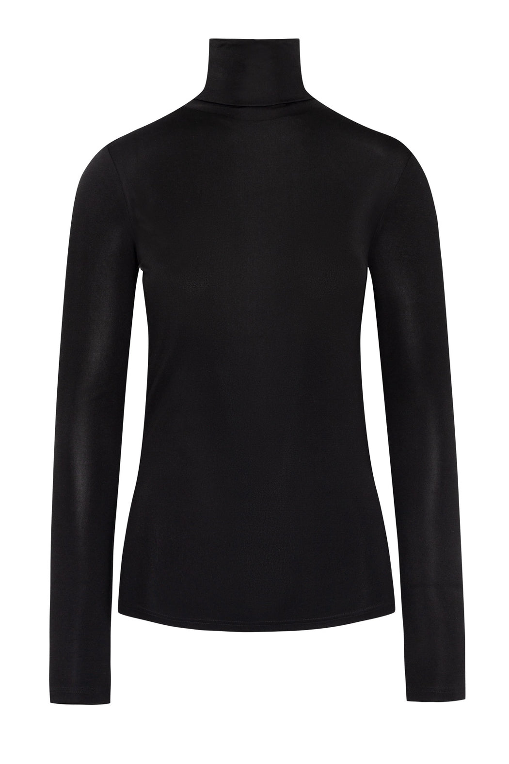 Envelope1976 Heart turtleneck - Viscose & Silk Top Black