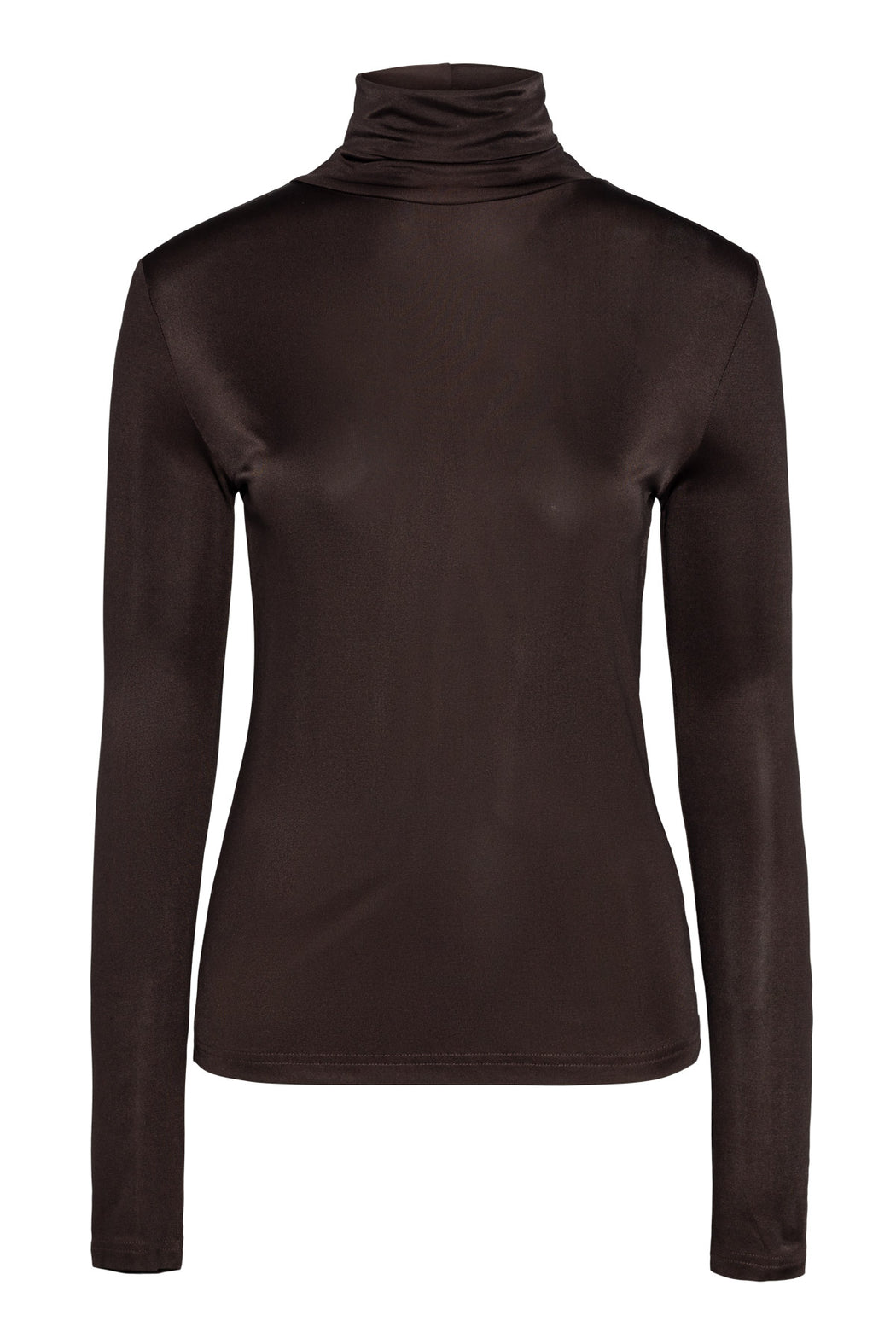 Envelope1976 Heart turtleneck - Viscose & silk Top Brown