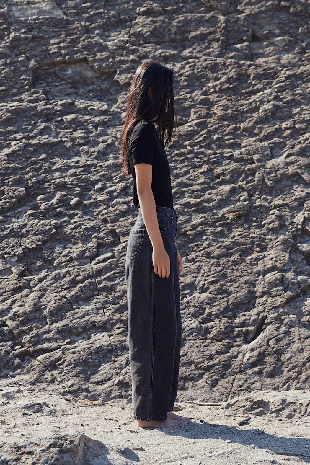 Envelope1976 Loose pant - Organic cotton Pants Washed black