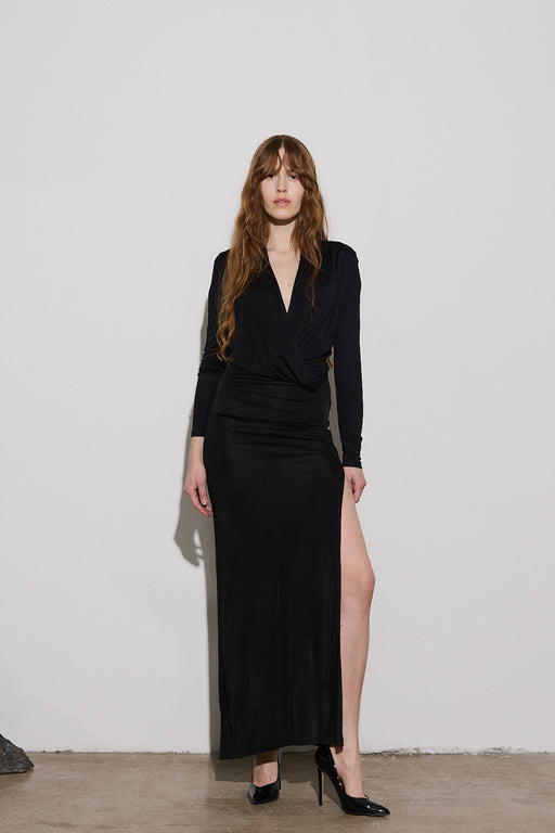 Envelope1976 Opening dress - Viscose & Silk Dress Black