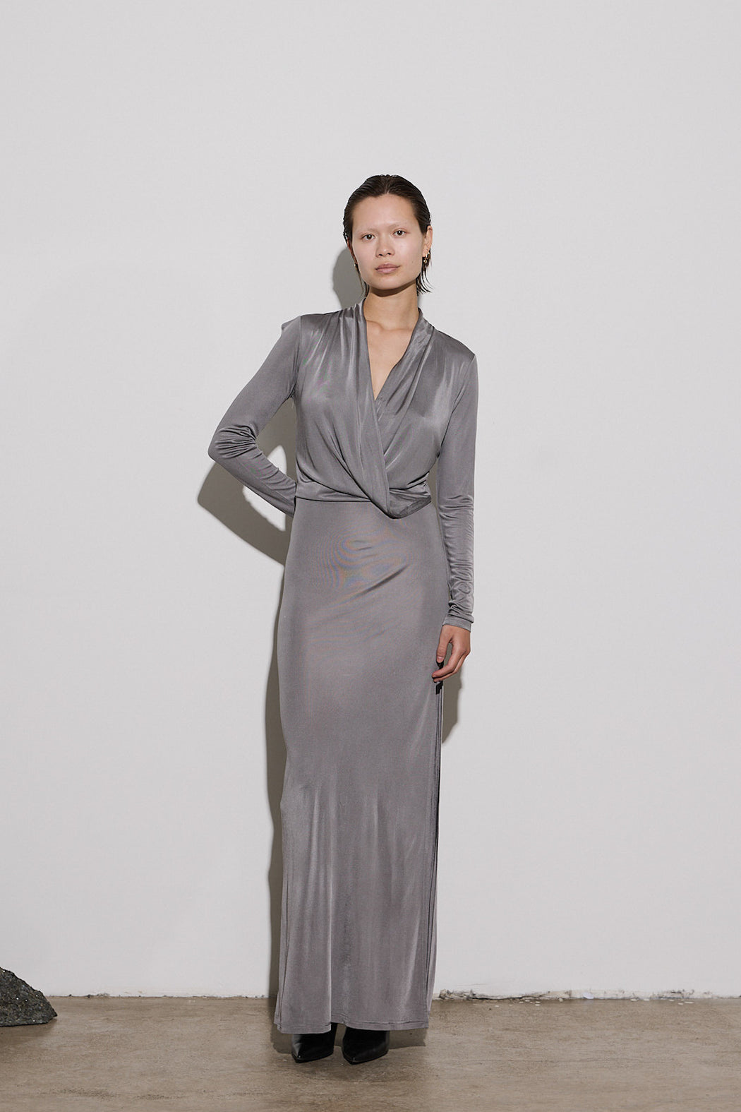 Envelope1976 Opening dress - Viscose & Silk Dress Grey