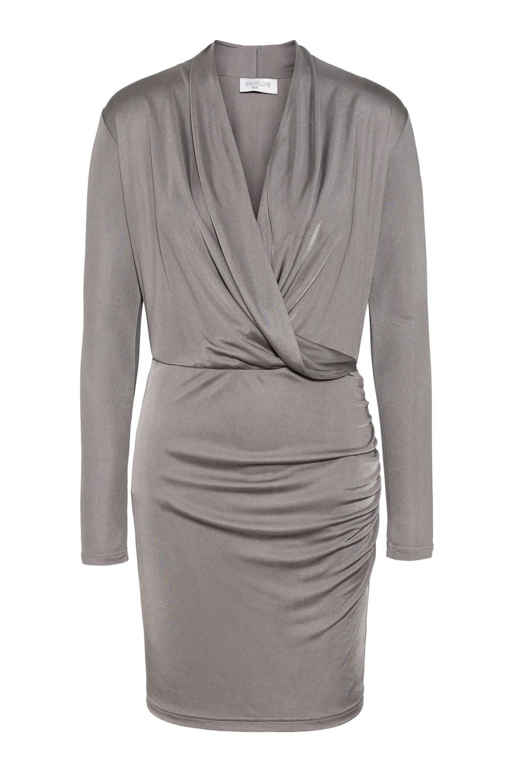 Envelope1976 Opening dress short - Viscose & Silk Dress Grey