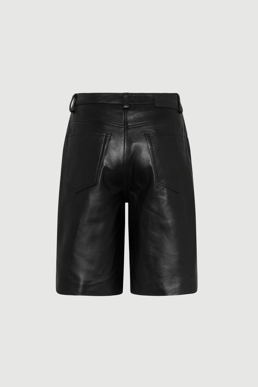 Envelope1976 Plot shorts - Leather Shorts Black