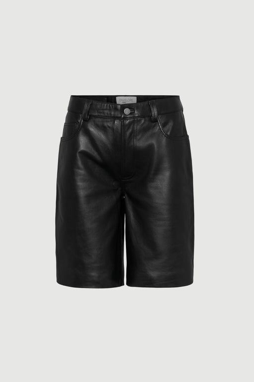 Envelope1976 Plot shorts - Leather Shorts Black