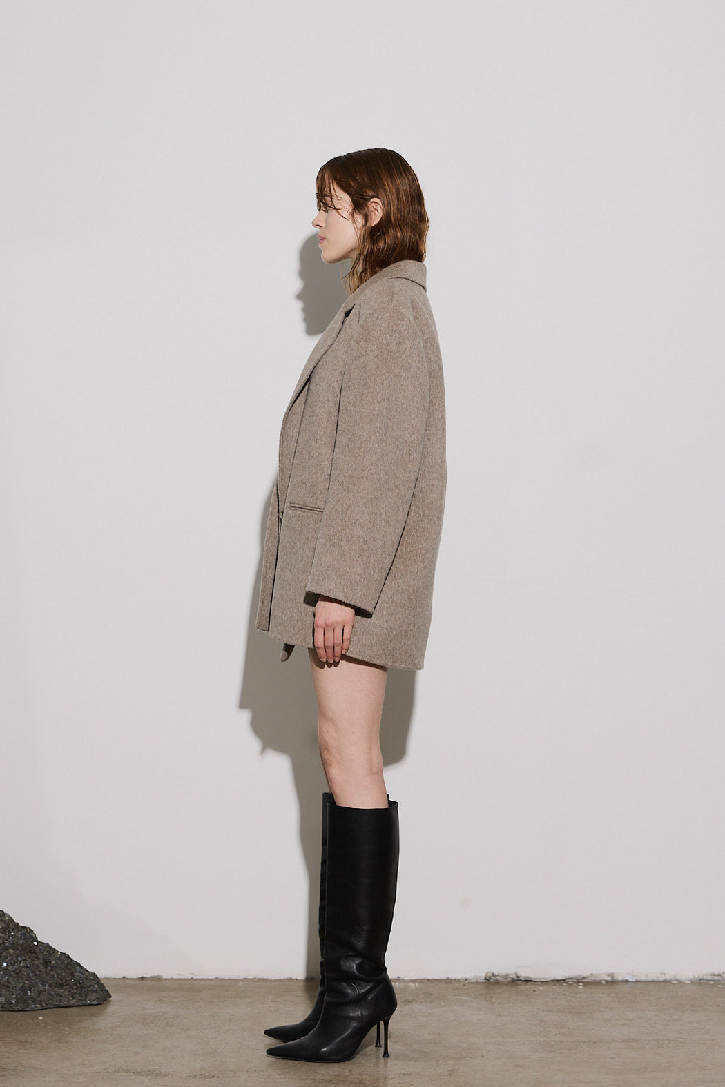 Envelope1976 Rue skirt - Wool Skirt Taupe melange