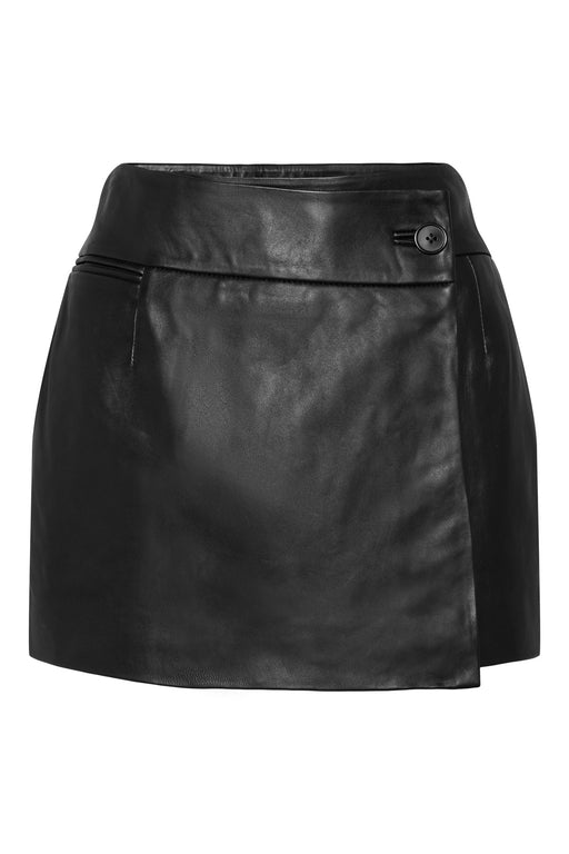 Envelope1976 Rue skirt leather - Black Skirt Black