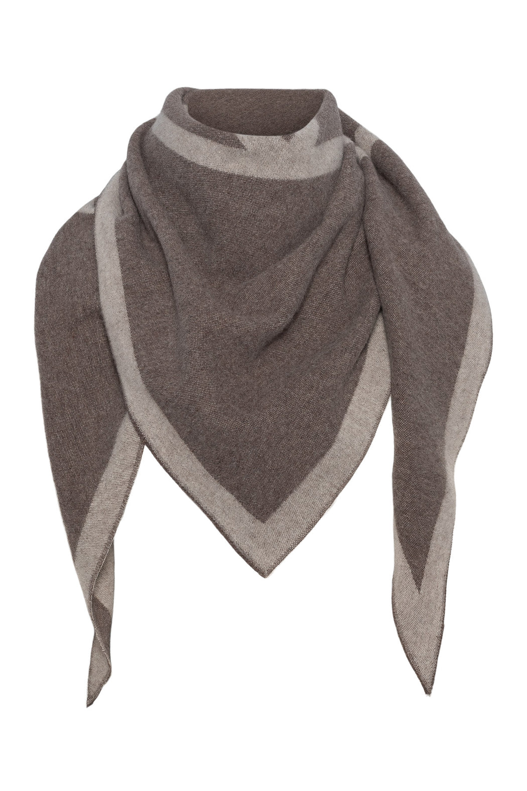 Envelope1976 Triangle scarf - Merino wool Scarf Beige / Light beige