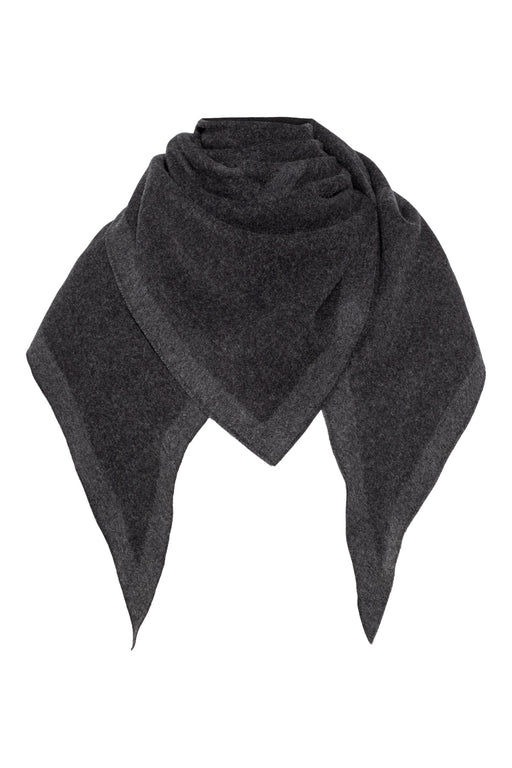 Envelope1976 Triangle scarf - Merino wool Scarf Charcoal / Volcano