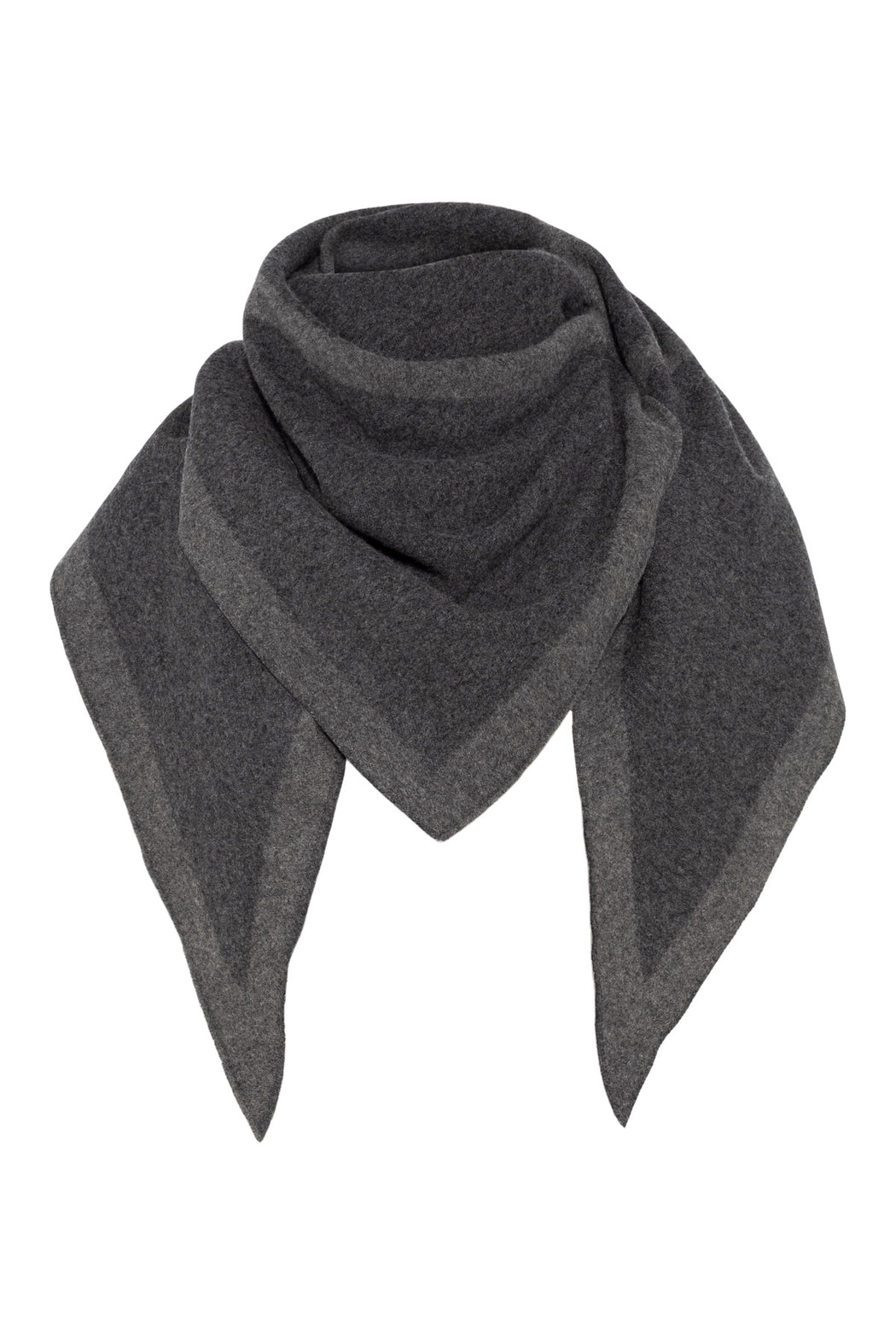 Envelope1976 Triangle scarf - Merino wool Scarf Volcano / Dark grey