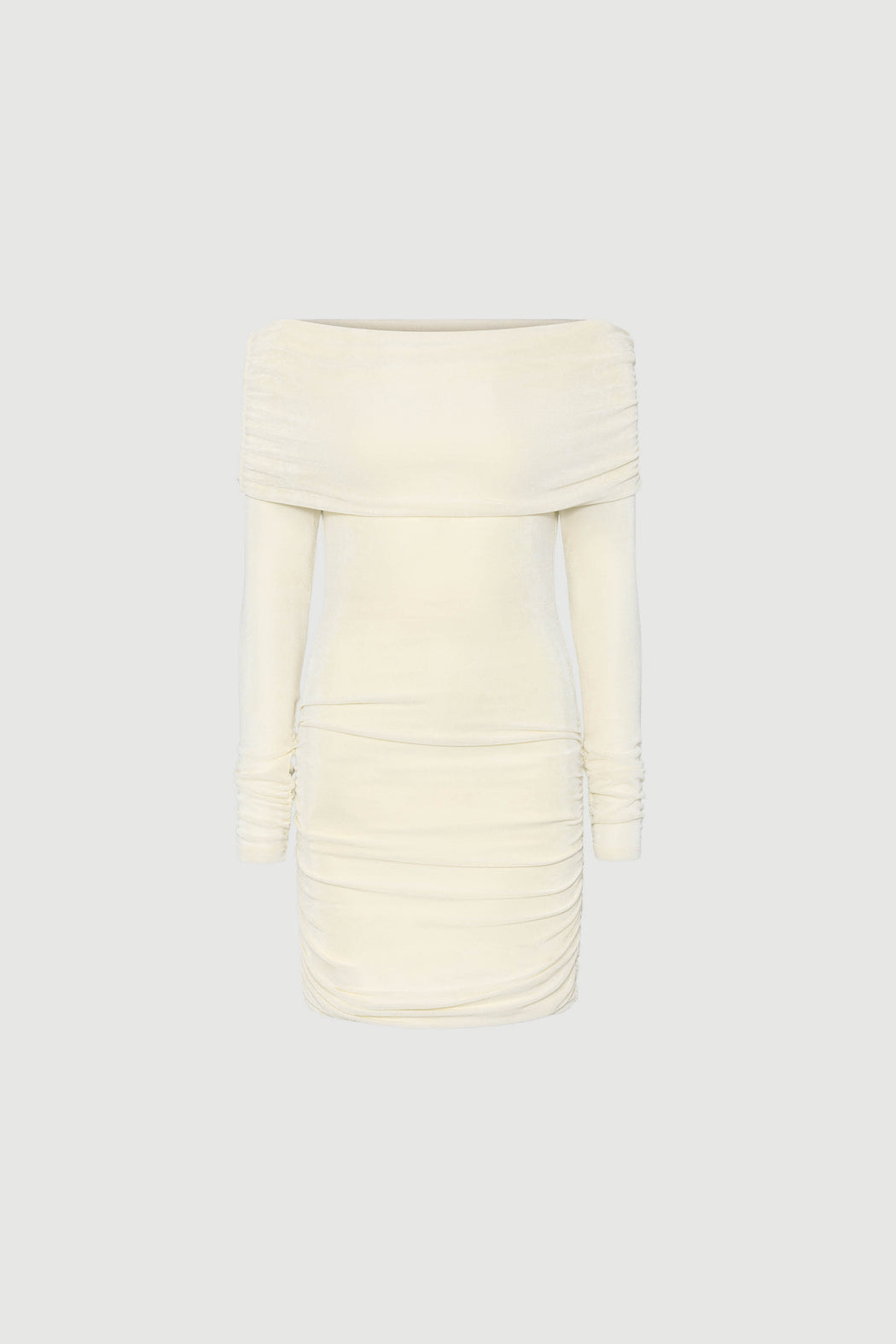 Envelope1976 Turn up dress short - Viscose Dress Cream