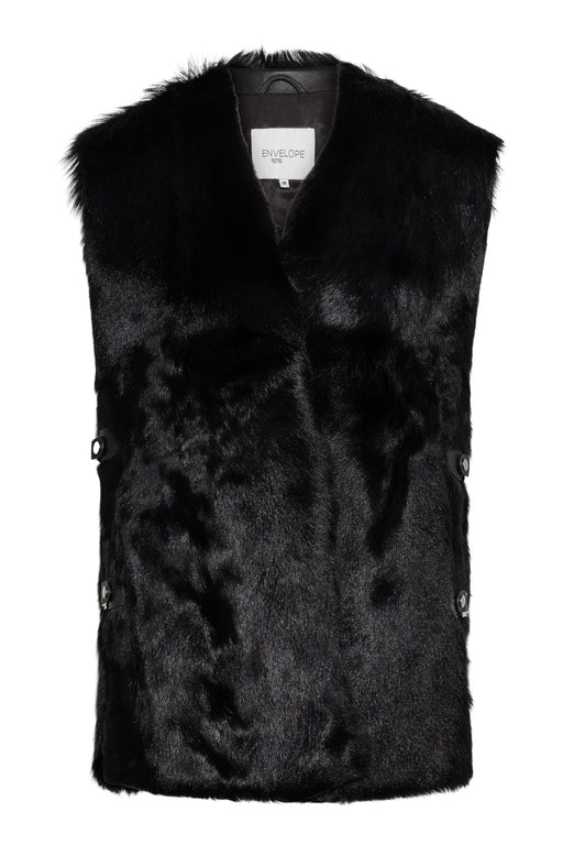 Envelope1976 Ustetind vest - Goat shearling Vest Black