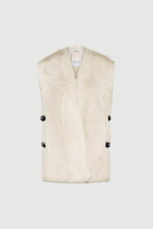 Envelope1976 Ustetind vest - Goat shearling Vest Ecru